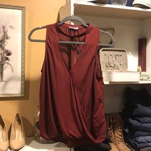 Burgundy blouse